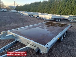 Zeige Details für 2.7t - Carplattform 4 x 2m m. Schienen, Winde & Siebdruckplatte Bild von 2.7t - Carplattform 4 x 2m m. Schienen, Winde & Siebdruckplatte